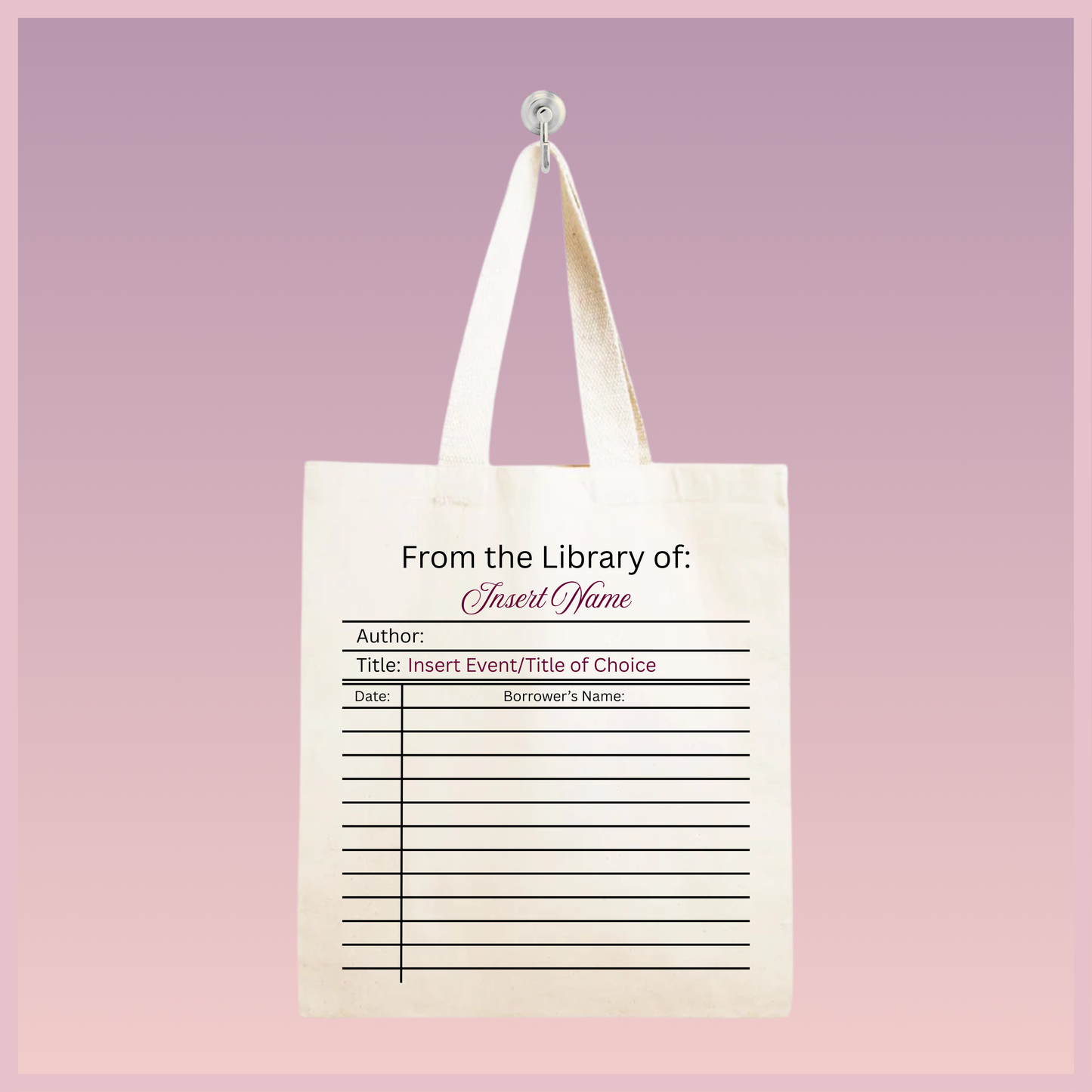 Library Card Tote