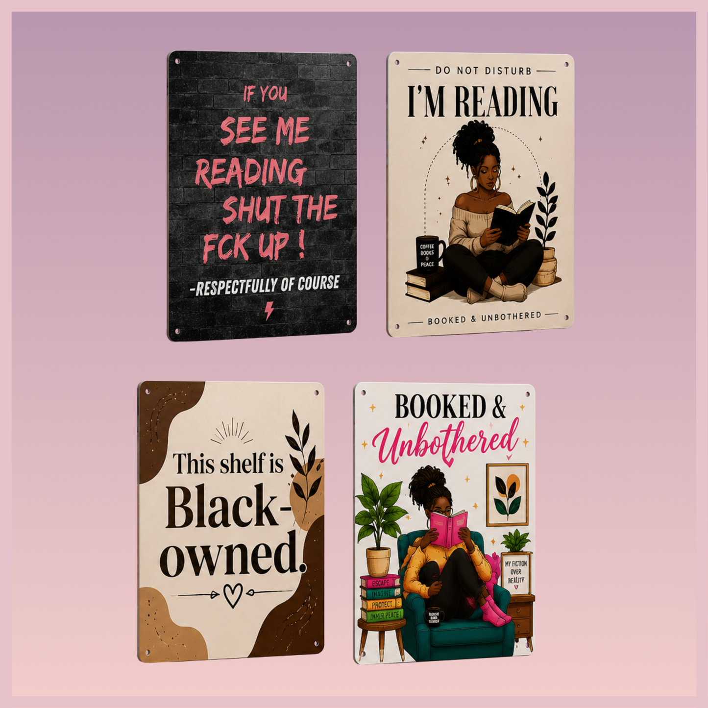 Bookish Shelf Signs